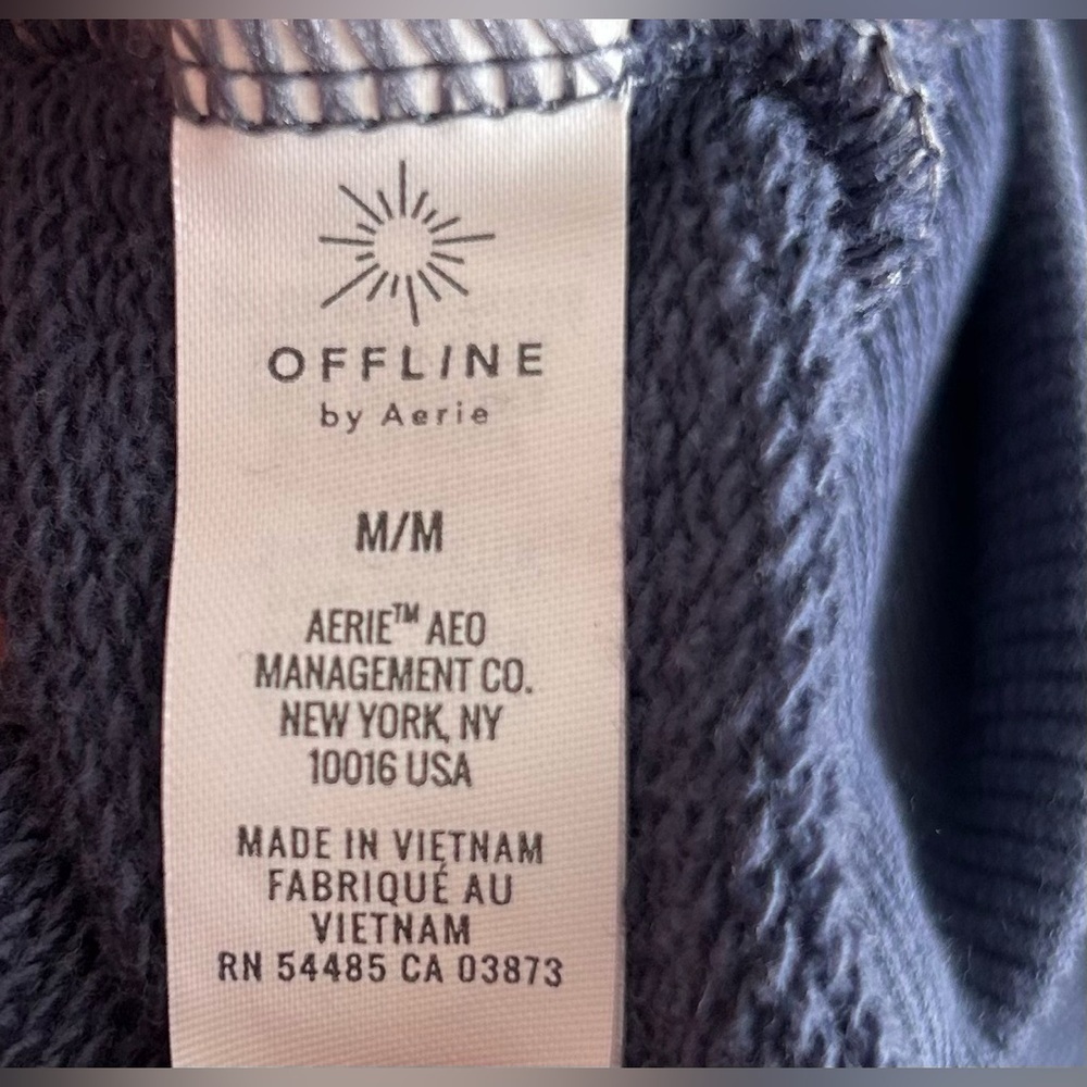 Offline by Aerie Women's Size M Hoodie Pullover Sweater Oversized Flowy Blue EUC - Picture 7 of 8